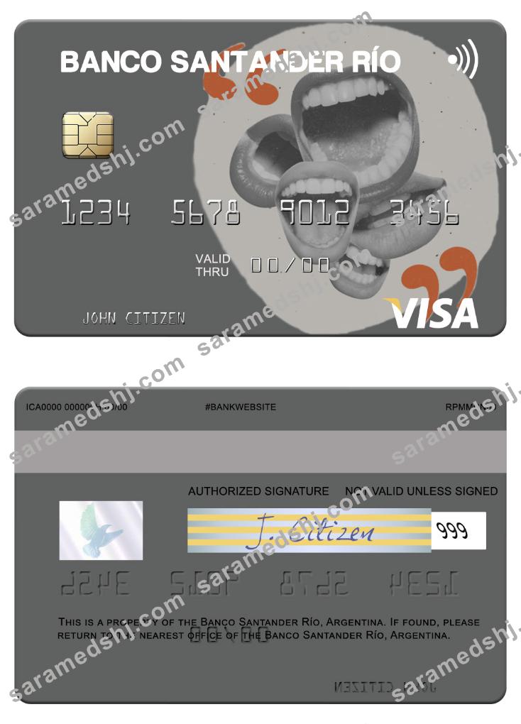 Argentina Banco Santander Río visa card